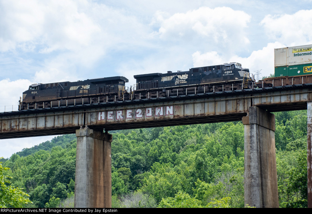 NS 8124 and NS 4269 cross Running Water Trestle 